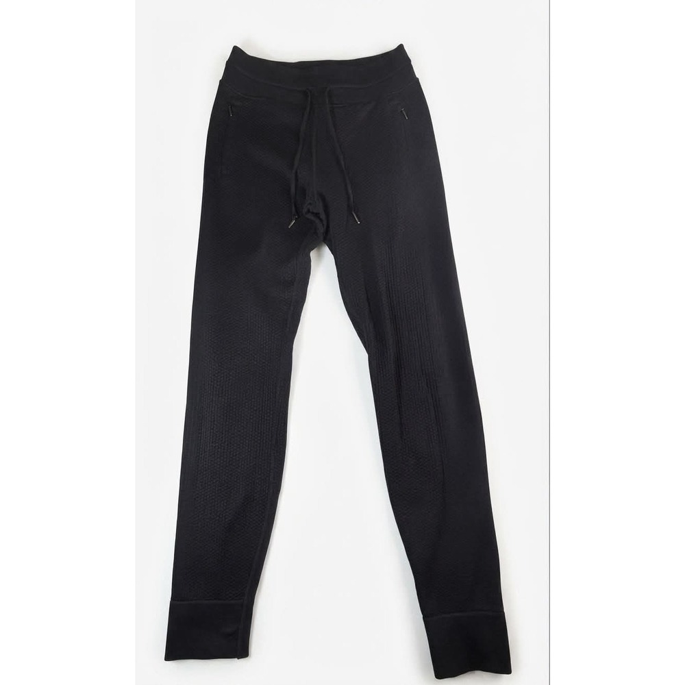 Lululemon Textured Knit Joggers Black Drawstring Sweatpants Lounge Pants Size S